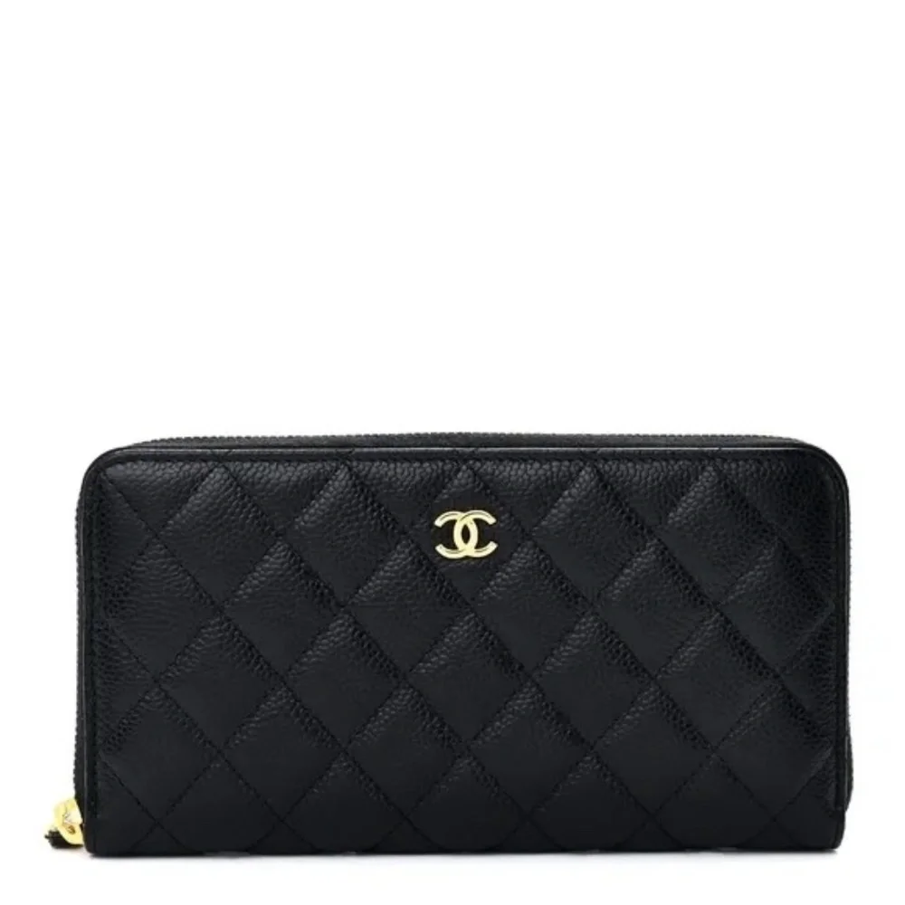 CHANEL Continental Caviar Zipped Wallet Noir - Picture 3 of 13